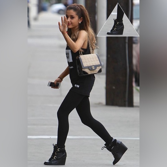 MICHAEL Michael Kors Platform Wedge High Top Sneakers ASO Ariana Grande - Picture 15 of 15